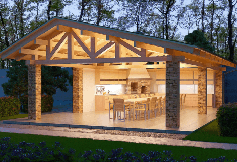 Stone gazebo
